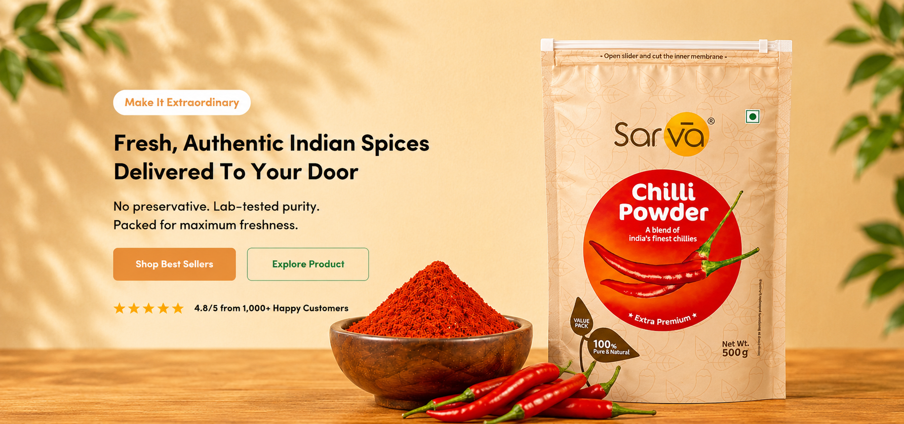 Sarva Foods banner