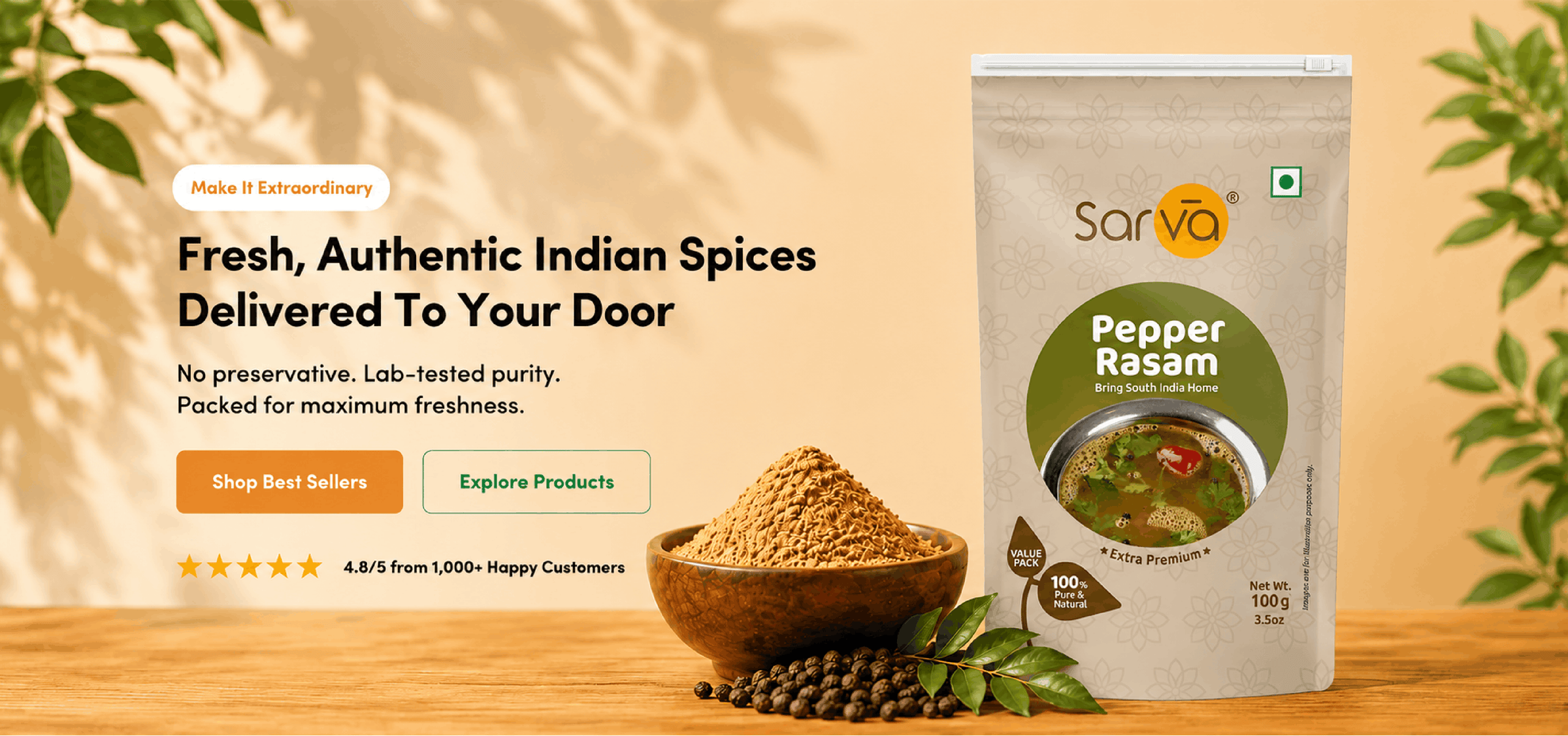 Sarva Foods banner